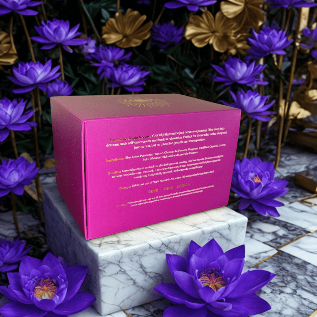 Night Nectar Sleep &amp; Dream Tea – Handmade Gift Box (12 Sachets) - | Night Nectar